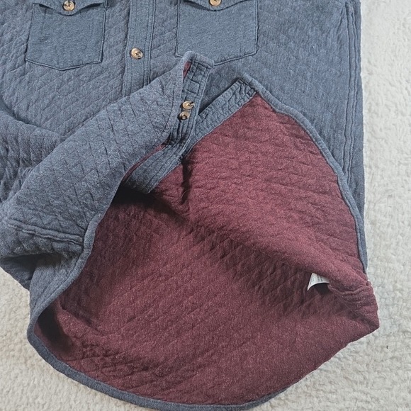 Marine Layer Corbet Quilted Overshirt Mens Size Large Blue Soft Casual - Picture 6 of 8